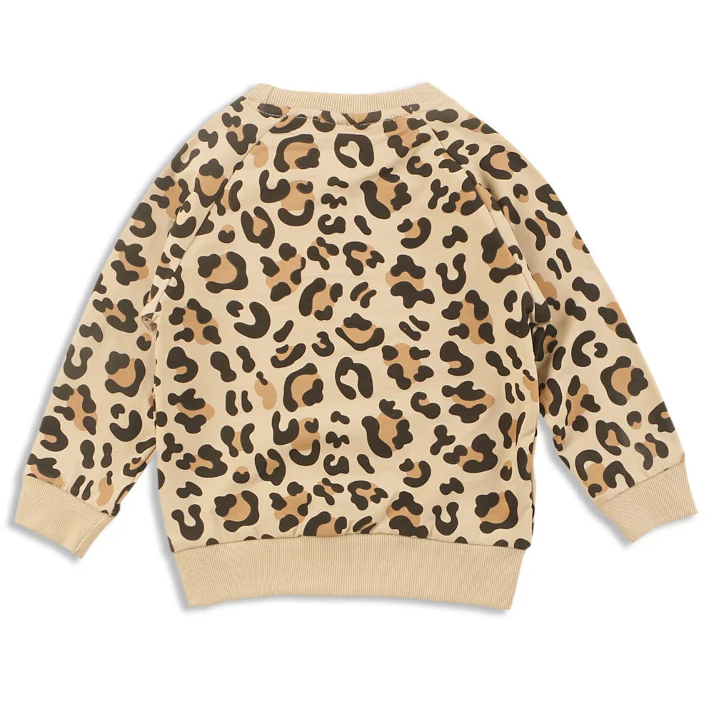1-7Yrs Spring Children Girls Boys Leopard Tops Clothes Cotton Kids Long Sleeve Bunny Print T-shirt Sweatshirts | Мать и ребенок
