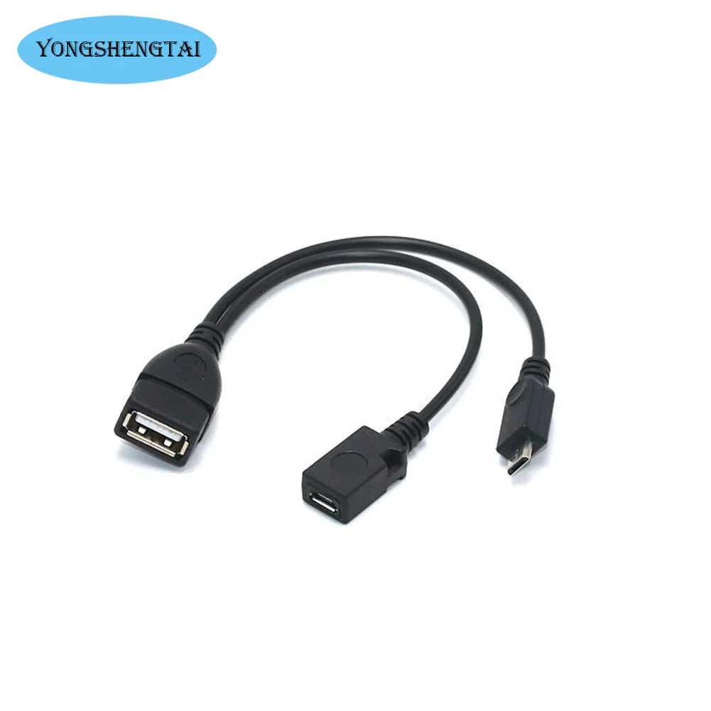 

2 In 1 OTG Micro USB Host Power Y Splitter USB Adapter Cable to Micro 5 Pin Male Female Cable Adapters Mobile Phone Adapter