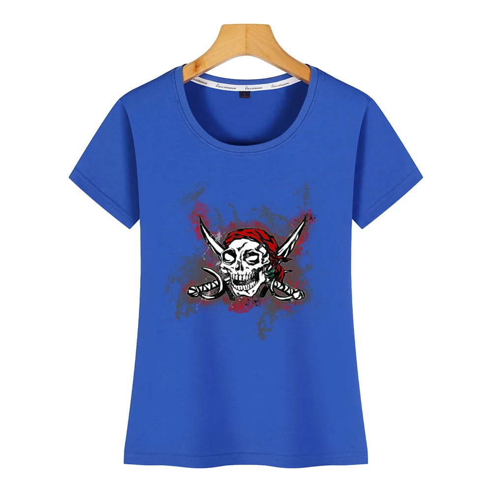 Женская Винтажная Футболка с принтом черепа пирата | одежда
