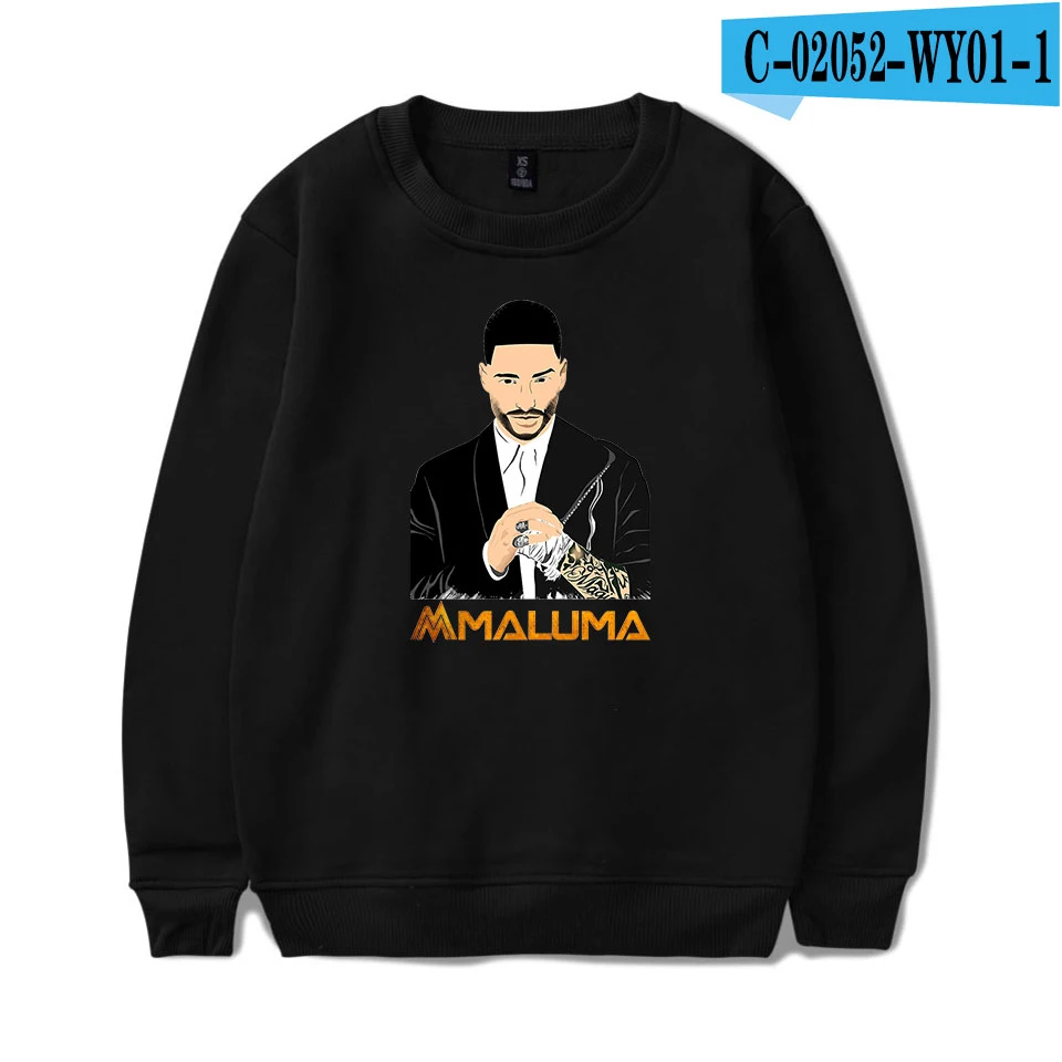 Горячая maluma монолитные толстовки для мужчин/женщин толстовки Harajuku maluma модные повседневные корейские поп осень зима - Цвет: black