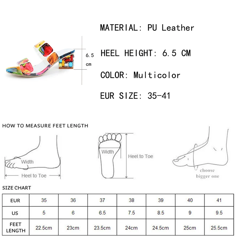 

2019 Summer Women Multi Colors Sandals Fashion High Heels Open Toe Beach Flip Flops Ladies Crystal Heel Shoes Woman