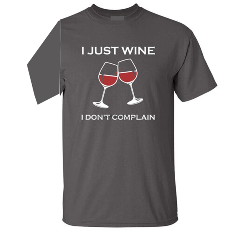 I Just Wine Funny Drinking Gift Mens T Shirt Harajuku Tee Shirt|Мужские футболки| |