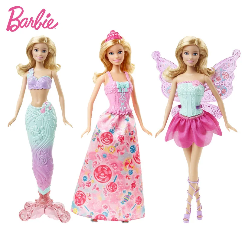 Оригинальные куклы Барби Dreamtopia красное платье работы Одежда Набор русалки для