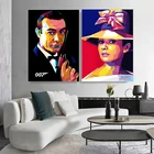 Персонаж Фильма Бонд Одри Хепберн Холст Картина Классический плакат и художественная деко печать Картина гостиная украшение для дома