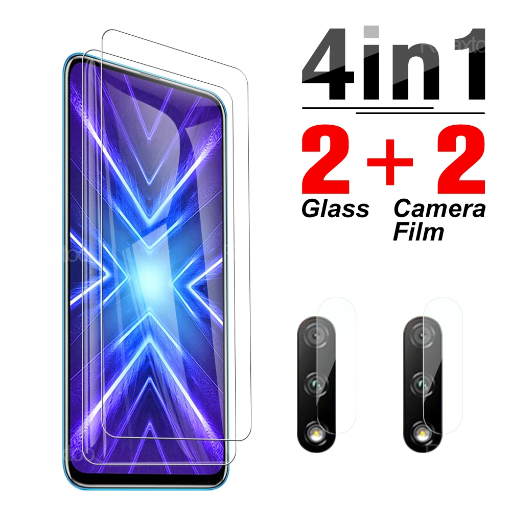 

4IN1 Glass Screen Protector Camera For Huawei Honor 9X 9XLite 9A 9C 9S 9Lite 9 X Lite Lens Protective Film On For 6.59" STK-LX1