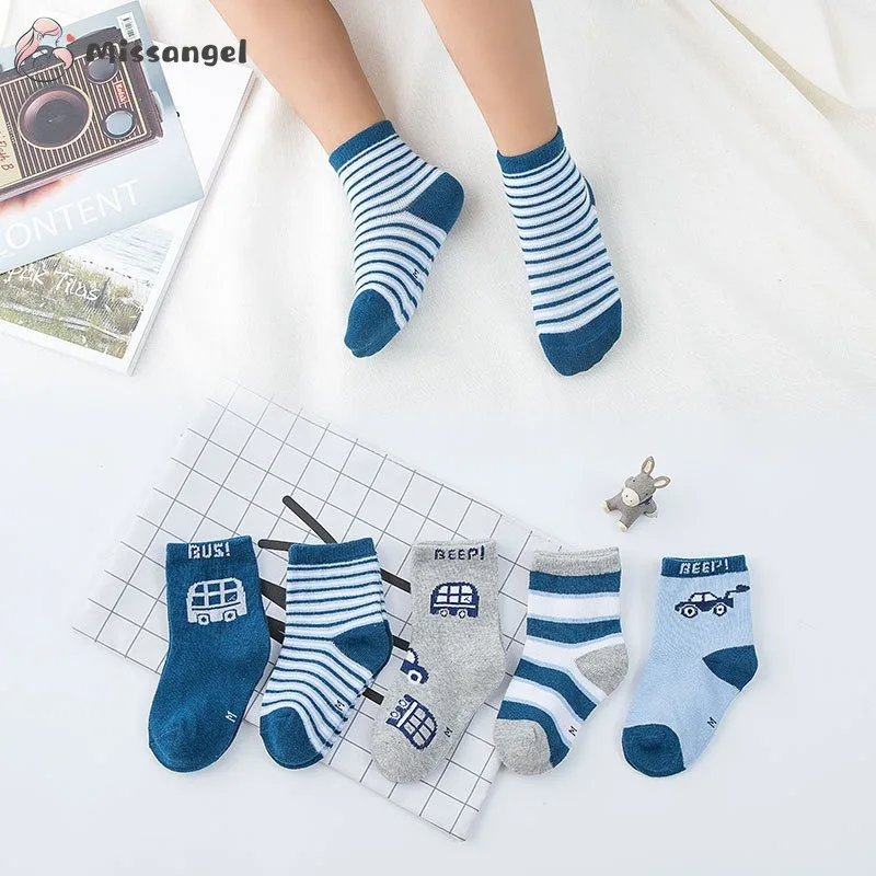 5 пара/лот новые мягкие хлопковые носки для мальчиков и девочек милые детские с