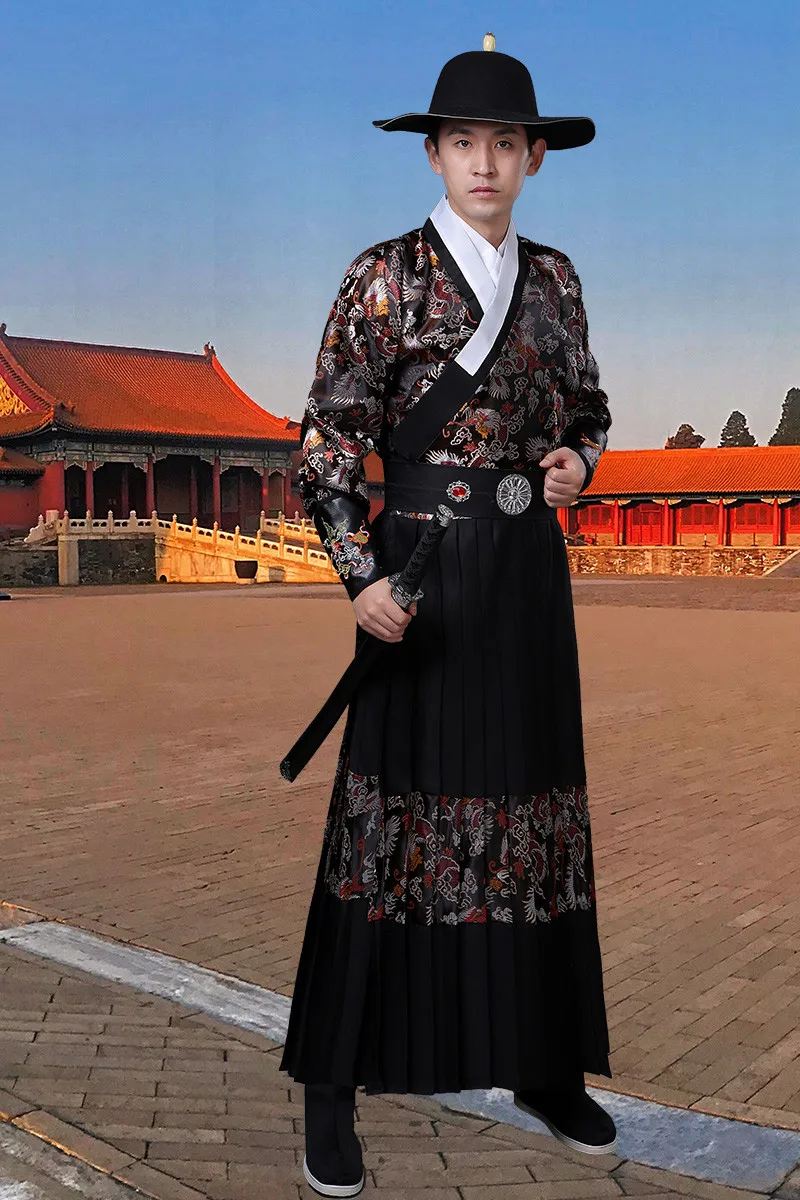 2021 мужской костюм ханьфу императора династии Мин hanfu ТВ Играть ancient фехтовальщика