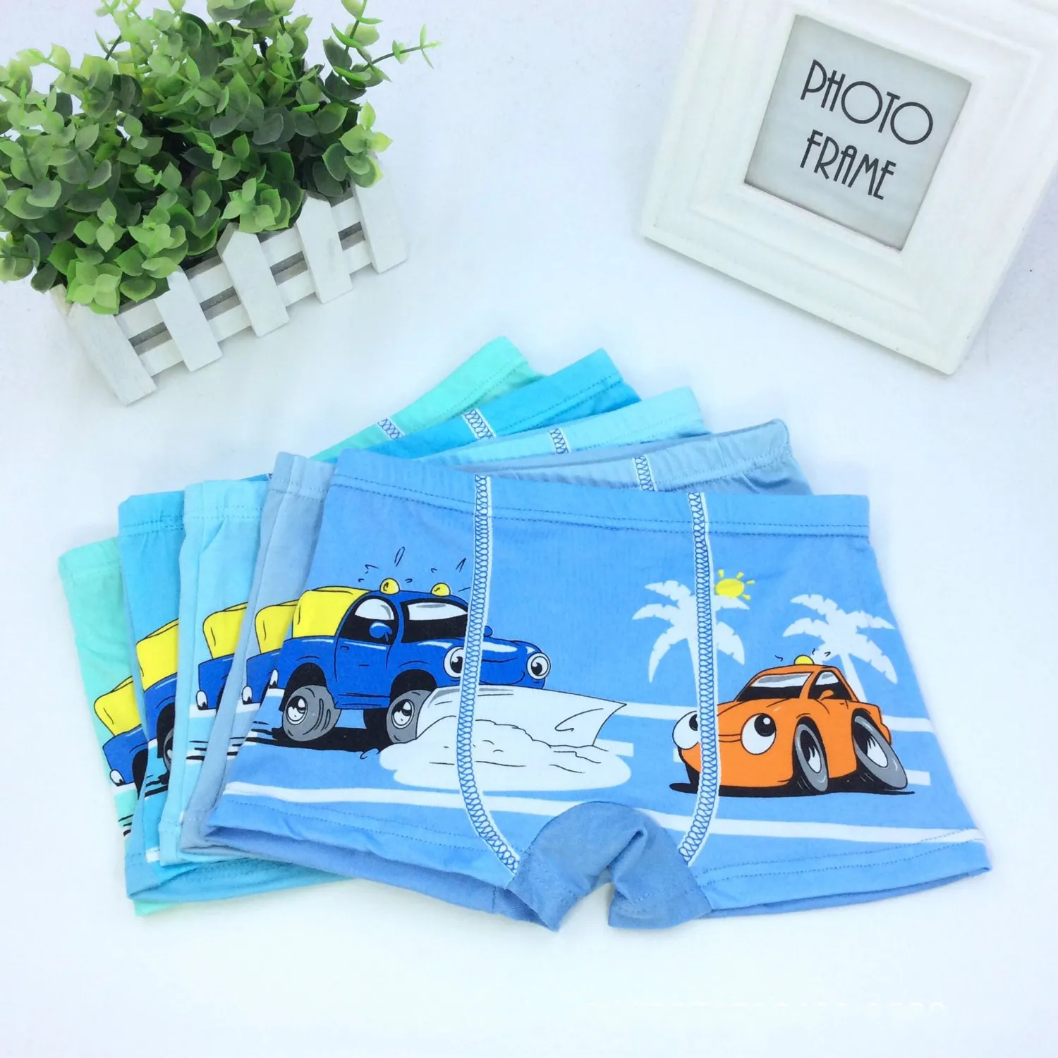 5 шт./лот новые детские трусики милое нижнее белье для мальчиков с мультяшным