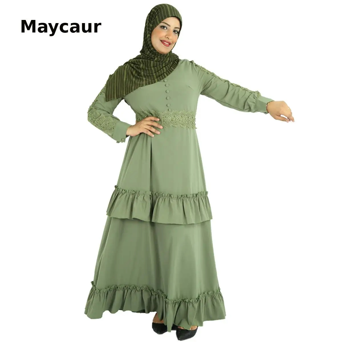 Арабское женское платье с вышивкой мусульманское Дубай мусульманская одежда