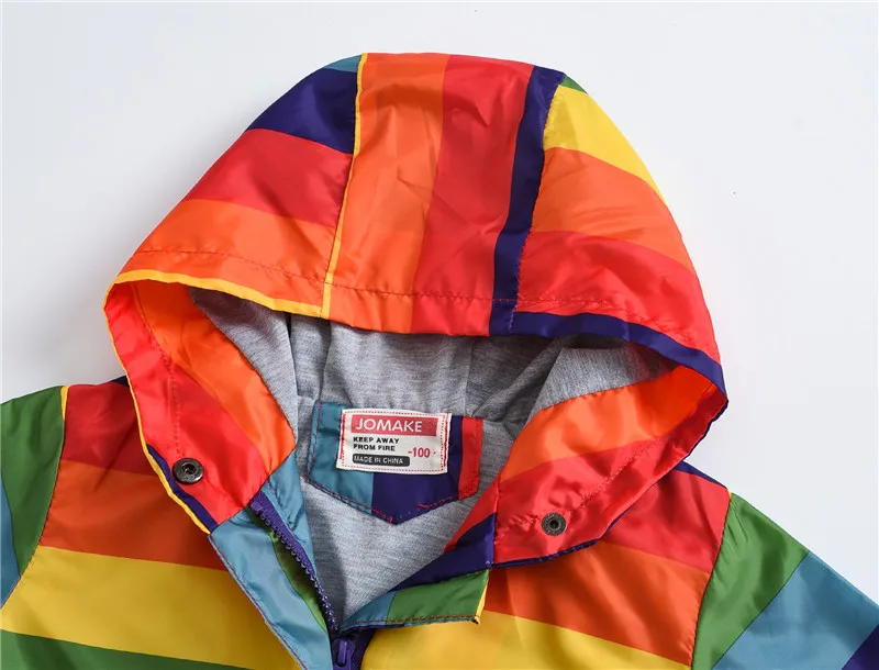 2020 куртка для девочек Весенняя Детская радужной расцветки детей ветровка