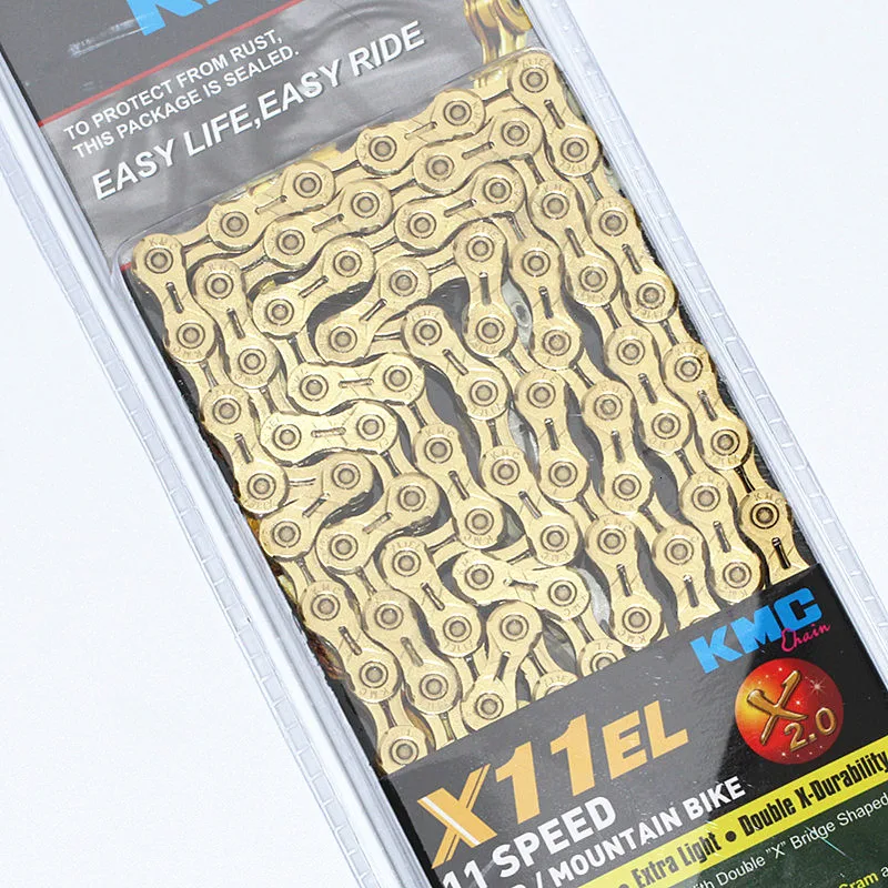 Kmc цепь x8 x9 x10 x10sl x11 x11sl Золотая Серебряная цепь mtb дорожный велосипед для shimano цепь 8 9 10 11 скорость 116л цепь велосипед