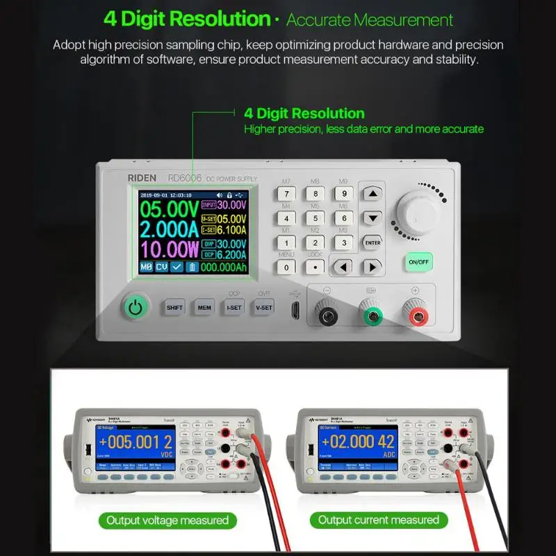 RD RD6006 RD6006W USB Wi Fi DC Напряжение конвертер Вольтметр 60V 5A ток тока понижающий Питание