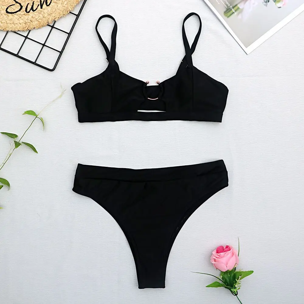 

2021 Sexy Thong Brazilian Bikini Suit Swimsuit Women High Waist Bikini Swimsuit Women Filament Bather