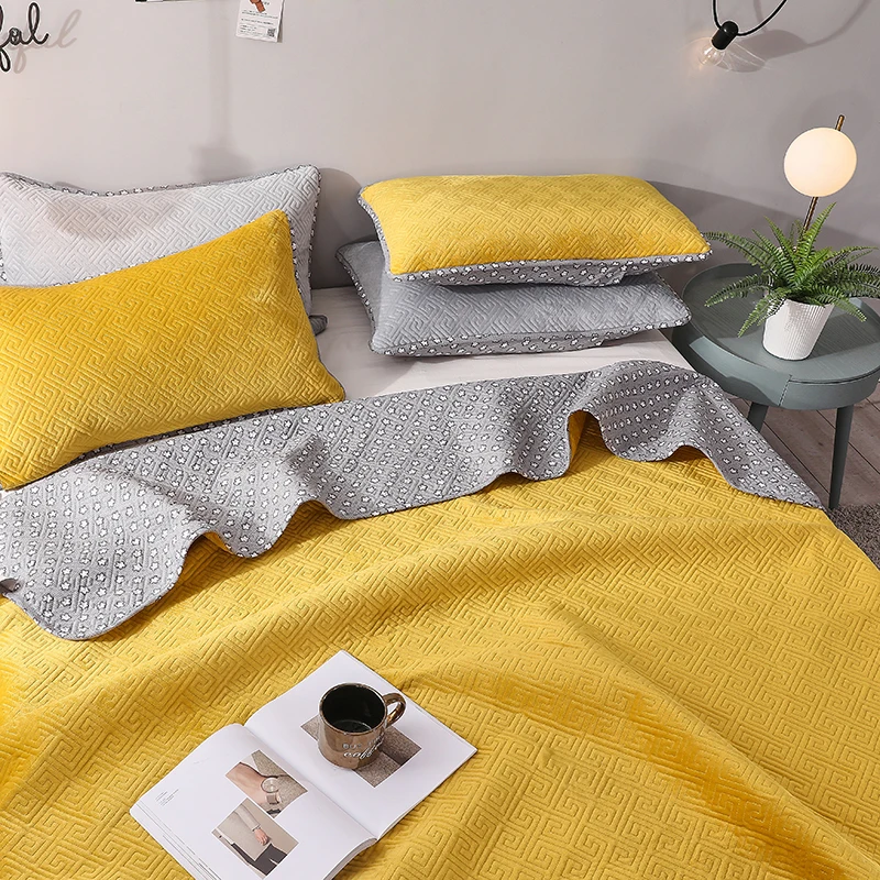 Yellos фиолетовый серый розовый оранжевый мягкий кристалл бархат флис стеганое