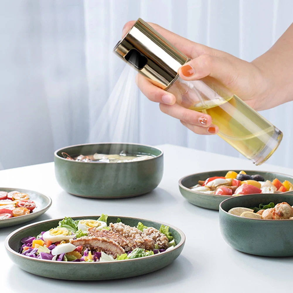 

Glass Spray Bottle Push Type Kitchen Baking Barbecue Tool Cooking Supplies Outdoor Portable Spray Bottle