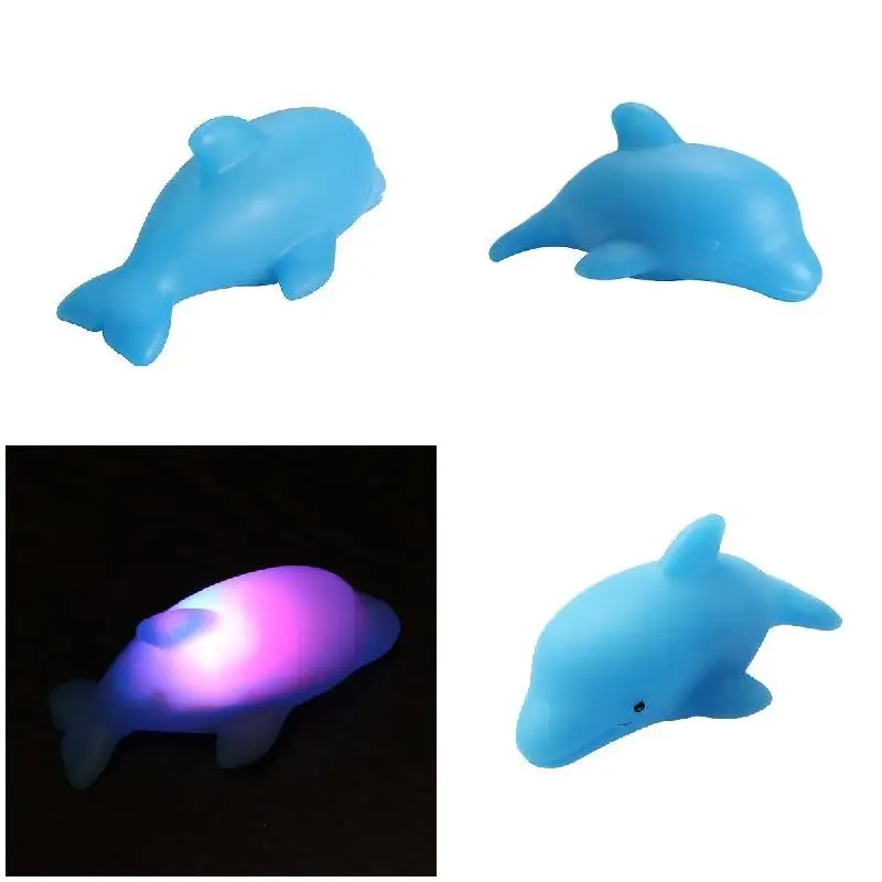 

Hot Selling Baby Bath Toy Colorful LED Flashing Dolphin Lamp Bathroom Toys Gifts LBV
