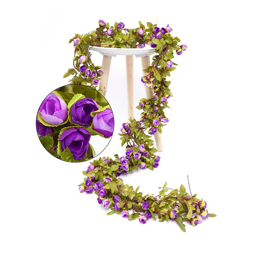 230 см крытый и открытый имитация цветка розы украшения из ротанга