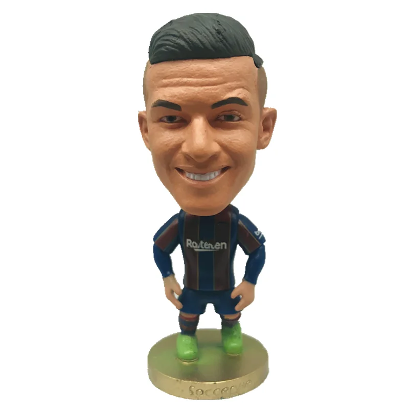 

2.55" 6.5cm Height Cartoon Soccer Star Dolls Joint Movable Pique Griezmann Messi Havi Figures