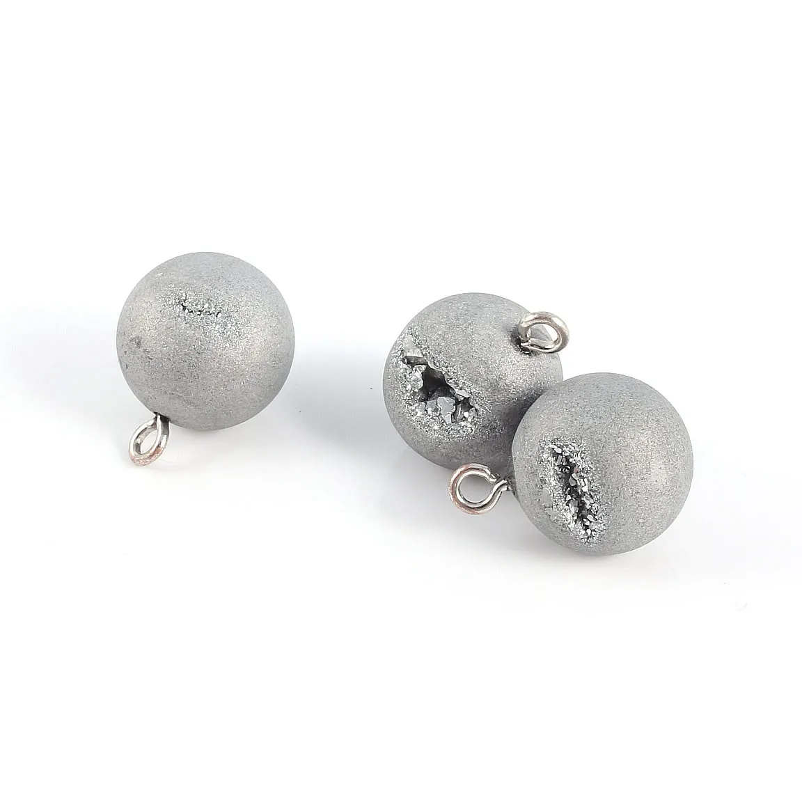 

3Pcs Hot Sale Round Crystal Natural Stone Pendants Making for Jewelry Necklace Elegant Temperament Accessories Gift For Women