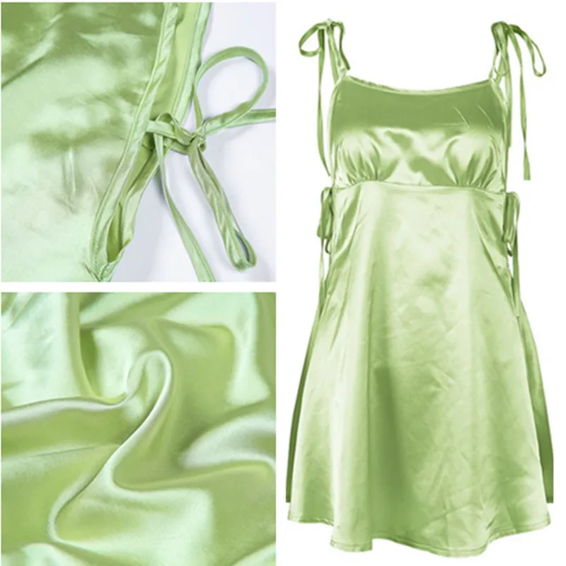 Женское атласное мини-платье Vadim повседневное короткое шелковое платье без