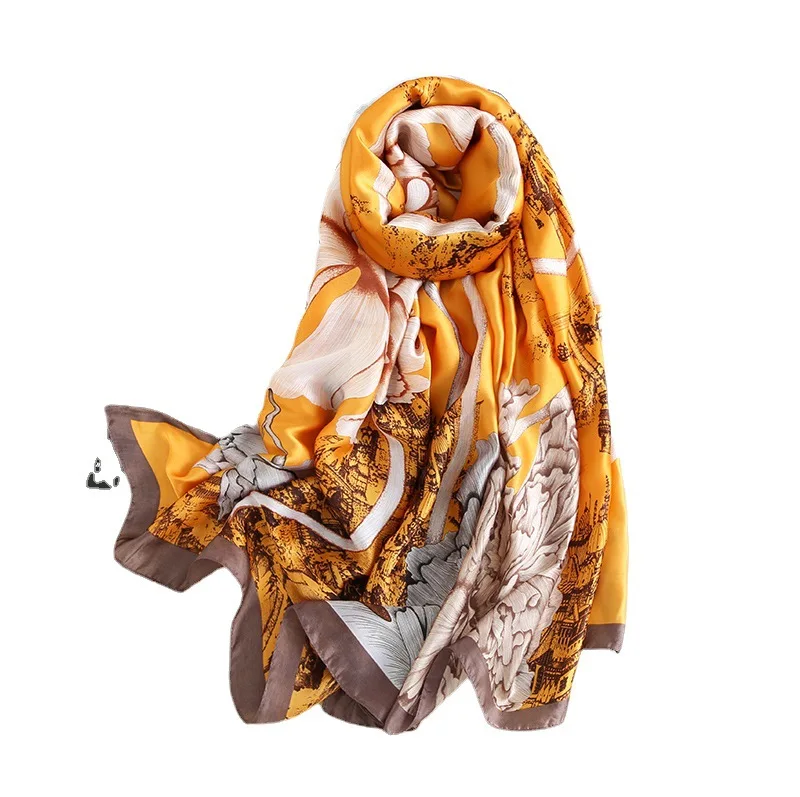 

Mulberry Scarf Women Silk Scarf Luxury Shawl Scarves Beach Cover-ups Bandana Hijabs Bufand de seda Foulard en soie solar playa