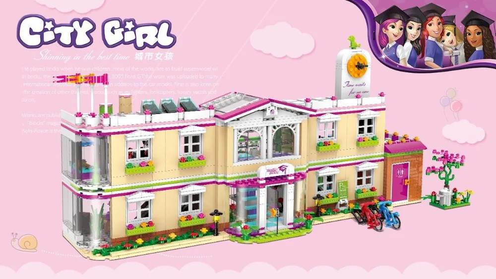 

XINGBAO 12001 New City Girl Series The Happy Teaching Building Set Building Blocks Bricks Funny Toys for Child Christmas Girls