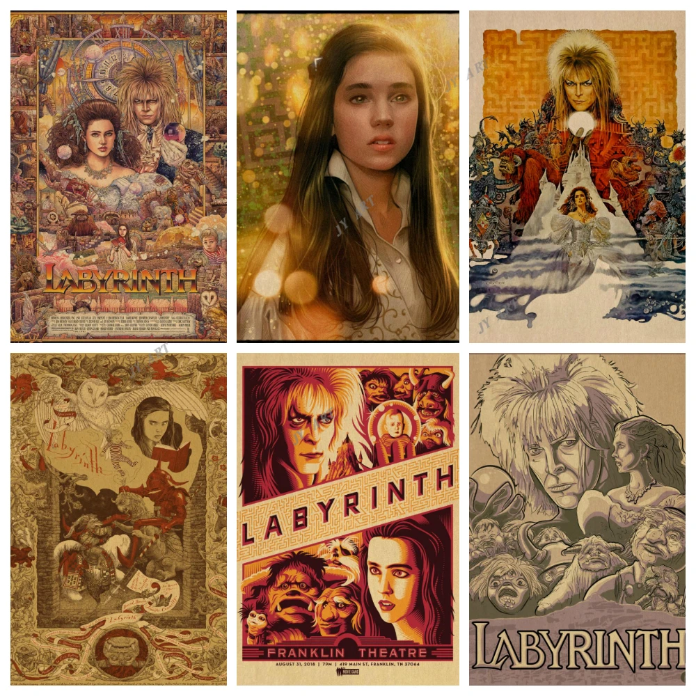 

Living Room Decor Home Decor Wall Art Picture Retro Anime Poster and Prints Labyrinth 1986 Wall Decor One Piece Canvas Painting