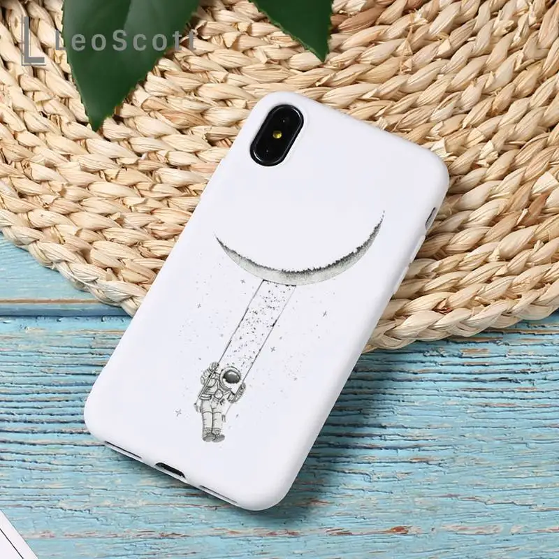 

Astronaut cartoon case for airpods Phone Case Candy Color for iPhone 6 7 8 11 12 s mini pro X XS XR MAX Plus