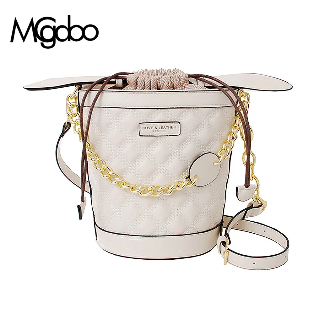 

MGCDOO Designer Chains Shoulder Bag High Quality Bags Women Fashion Drawstring Handbag Premium Leather Bucket Bag