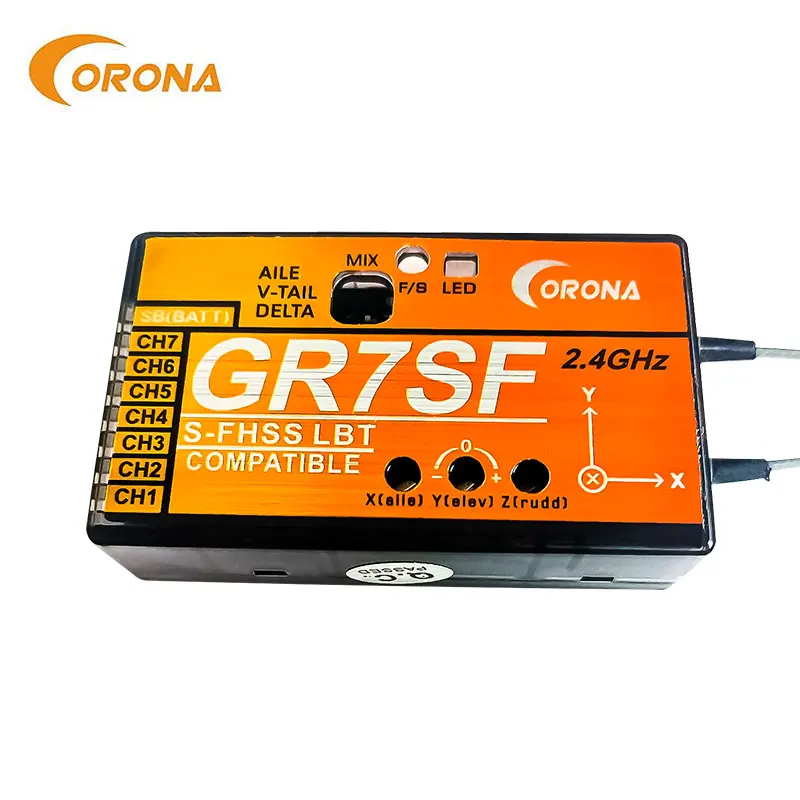 CORONA GR7SF 2 4 ГГц S FHSS ресивер совместим с FUTABA таких как T6J T8J T10T T14SG|Детали и аксессуары|