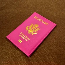 Personalised leather USA Passport Cover Customized Travel Passport holder American Wallet Covers for Passports us passport