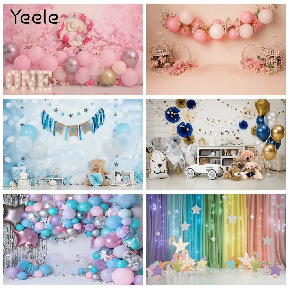 Yeele для новорожденных 1st на день рождения воздушные шары многоярусная юбка