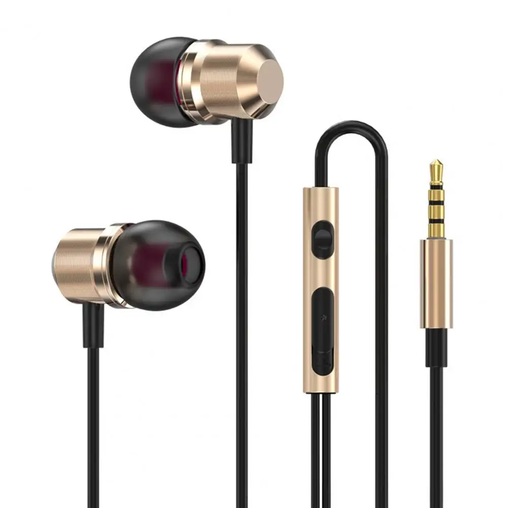 

In-ear Wired Earphone Metal Magnetic Subwoofer Mic Volume Control Gaming Headset
