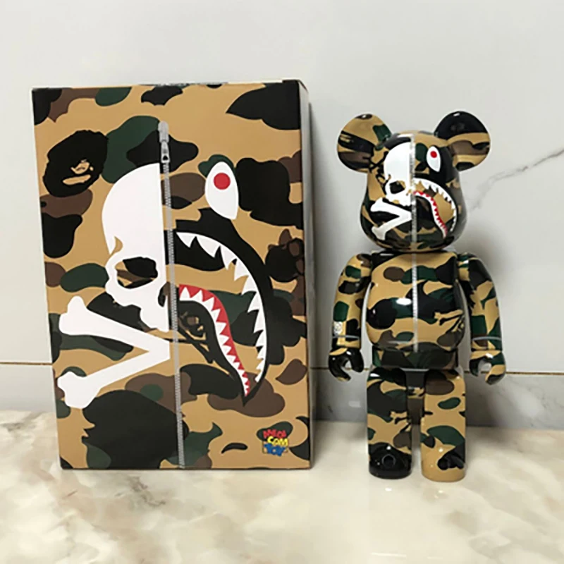 

Bearbricklys 28cm 400% Bear&bricklys Toy Camouflage Blocks Bear Toy Action Toy Figures Garage Kits Dolls Kids Toys