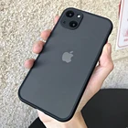 Противоударный чехол для iPhone 12, 11, 13 Pro Max, Mini, XS, XR, X, 8, 7 Plus, SE2, силиконовая рамка, Прозрачный матовый чехол