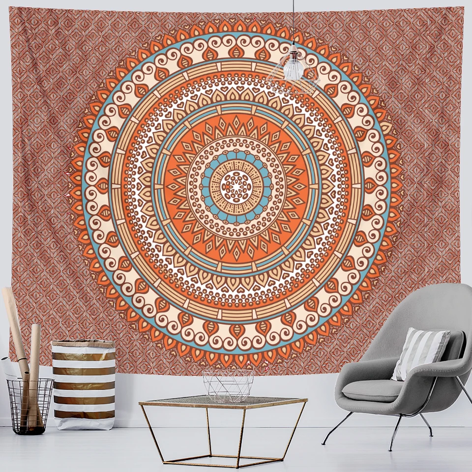 Гобелен с мандалой Настенный Коврик для песчаного пляжа плед покрывало палатка