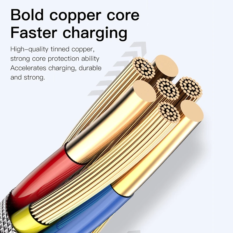 

TOTU 2.4A USB to Micro USB/Type-C/Lightning Charging Data Cable for iPhone Samsung Huawei Xiaomi OnePlus Phone Charge USB Cable