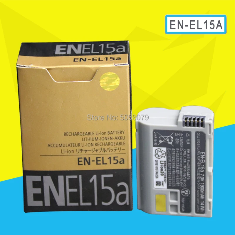 Аккумулятор ENEL15A EN EL15A для камеры Nikon комплект батарей D850 D7000 D600 D810 D750 D610 D7500 D7200