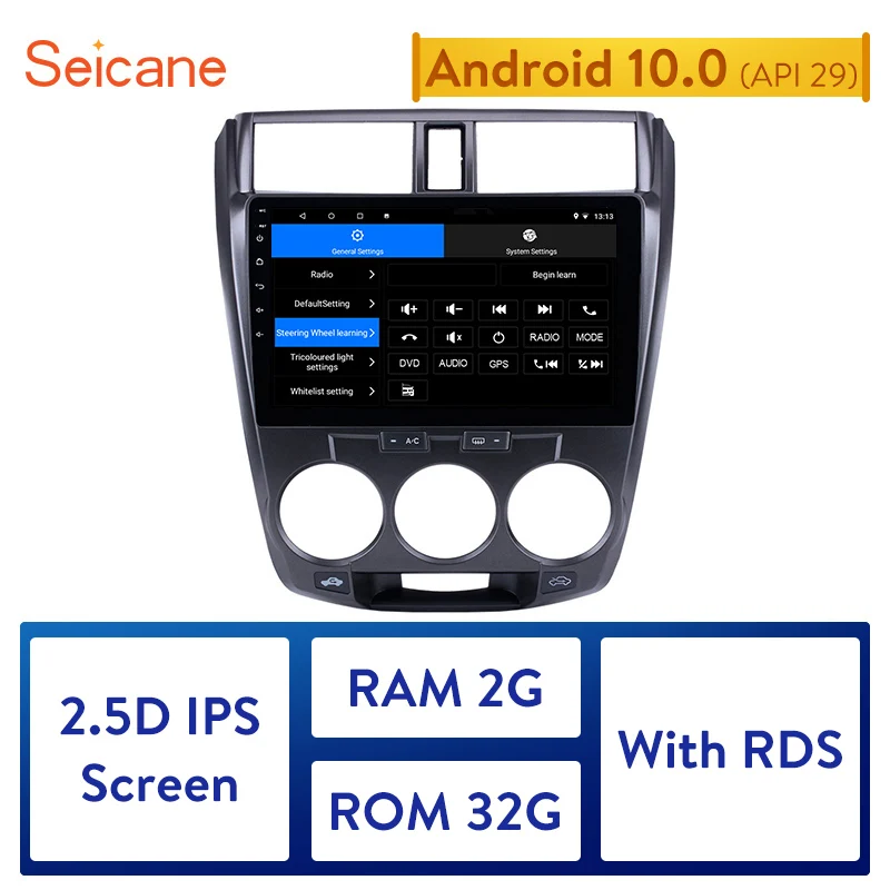 Seicane 10 1 дюймов 2Din Android 0 четырехъядерный автомобильный Радио GPS мультимедийный