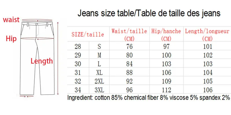 

Jeans Pants Men Elastic Waist Skinny Jeans Men's Clothing 2021 Stretch Ripped Pants Streetwear Jeans for Men