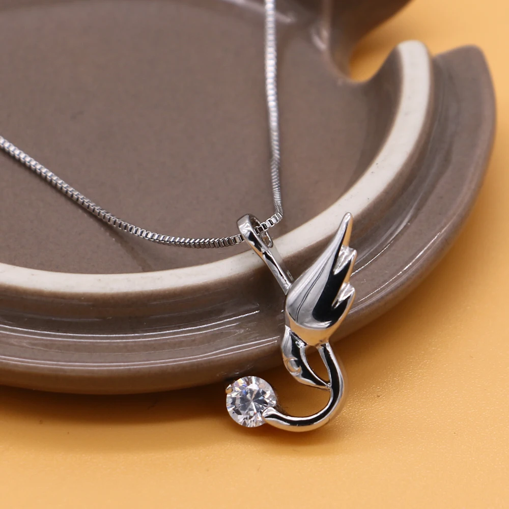 Модный простой Ласточка 925 Серебряное колье с подвесками женские ключицы цепи