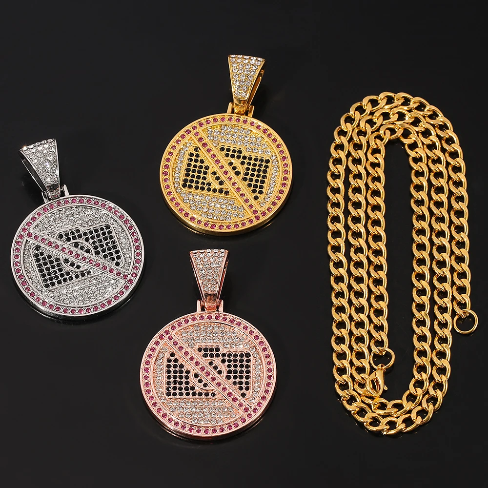 Хип хоп цепочка Ожерелье Рок Iced Out побрякушка золотые Серебристые цепи ожерелья