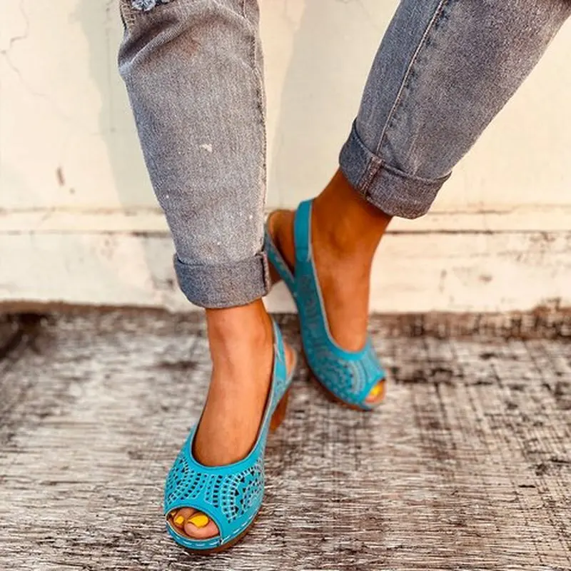 Женские летние туфли-лодочки Обувь на высоком каблуке размера плюс босоножки из