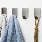 6 шт. Высокое качество нержавеющая сталь семья Висячие Крючки для халатов сумка для шляп клейкая настенная подвеска для ключей ванная комната кухонные аксессуары