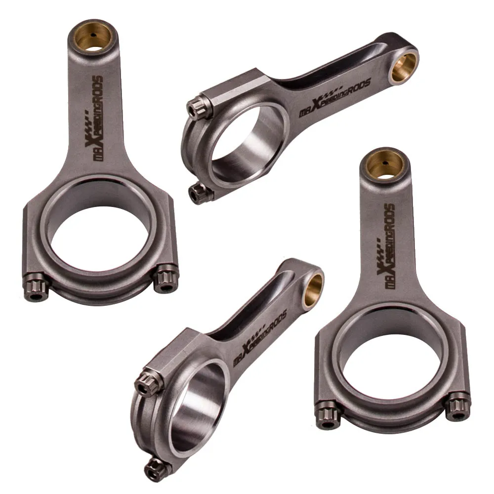 

4x Connecting Rods Rod 121.5mm For Nissan Vanette C120 C22 A12S For Datsun 1200 A12 ARP Bolt 600+HP Floating Piston Pin Bielle