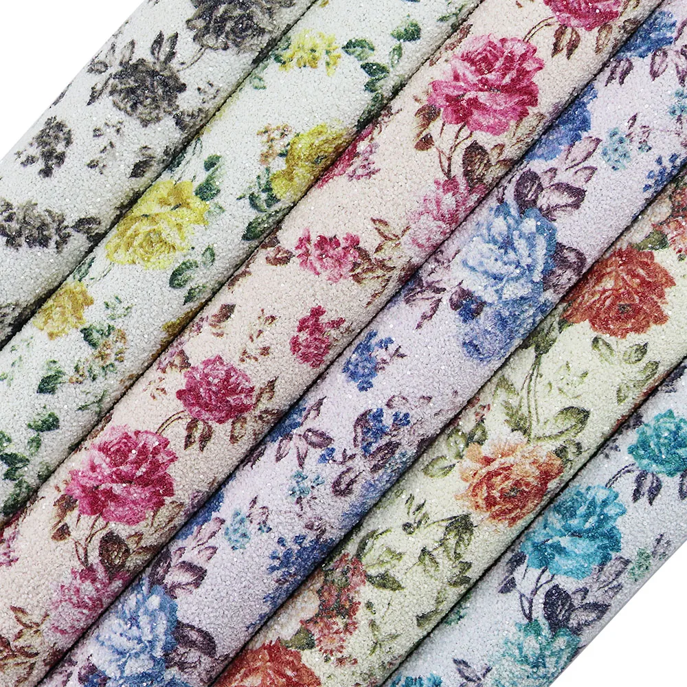 30 см x 134 рулон принтованная объемная блестящая ткань кожа для бантов сумочки