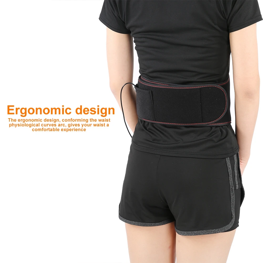 Поддерживающий Пояс для спины с USB Подушечка обогрева талии снятие боли массаж