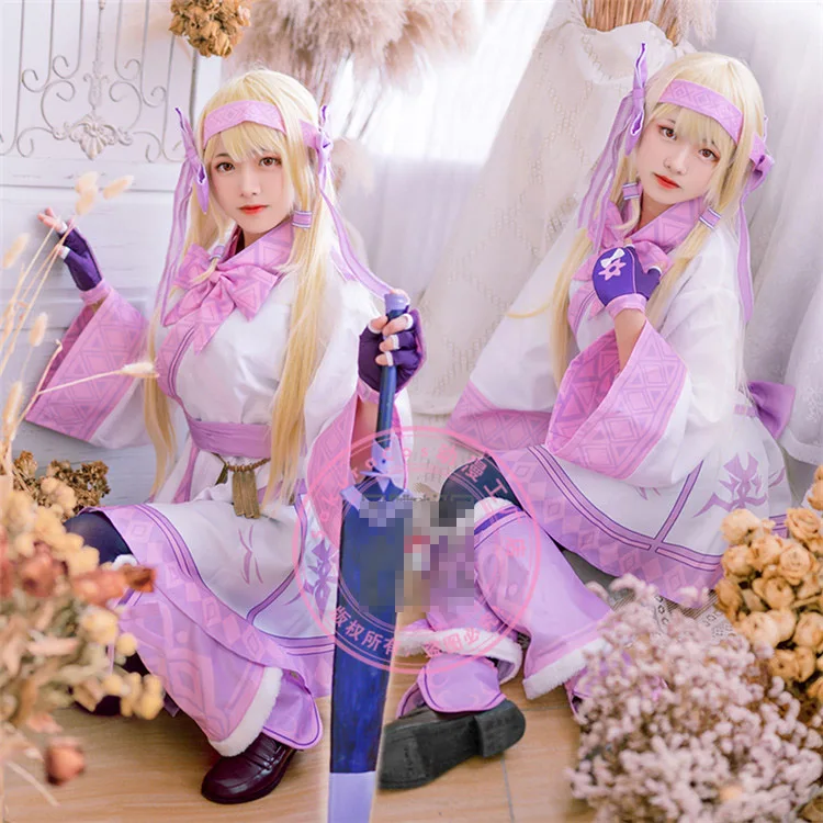 

Anime! Fate/Grand Order FGO Sitonai Battle Suit Lovely Lolita Kimono Uniform Cosplay Costume For Women 2019 NEW Free Shipping