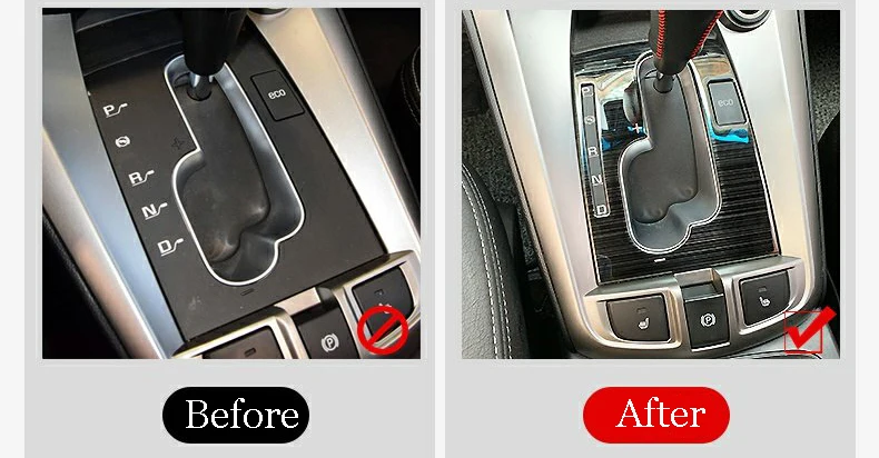 FOR Chevrolet 2011~ Captiva LHD Interior Gear Shift Panel Frame Cover Sticker Trim Decorative Auto Parts Car Styling