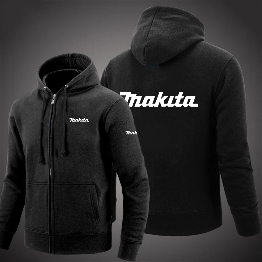 

2021 Spring Makita Jacket Rock Band Sweatshirts Men's Zipper Print Hooded Fleece Popular Hoodies College Cardigans Coats